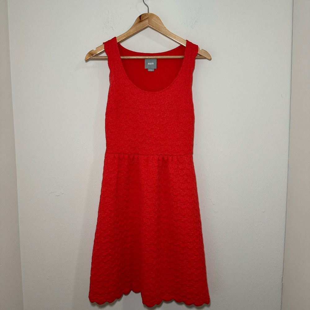 Maeve Anthropologie Dress Women's XS Orange Sleeveless Textured Party